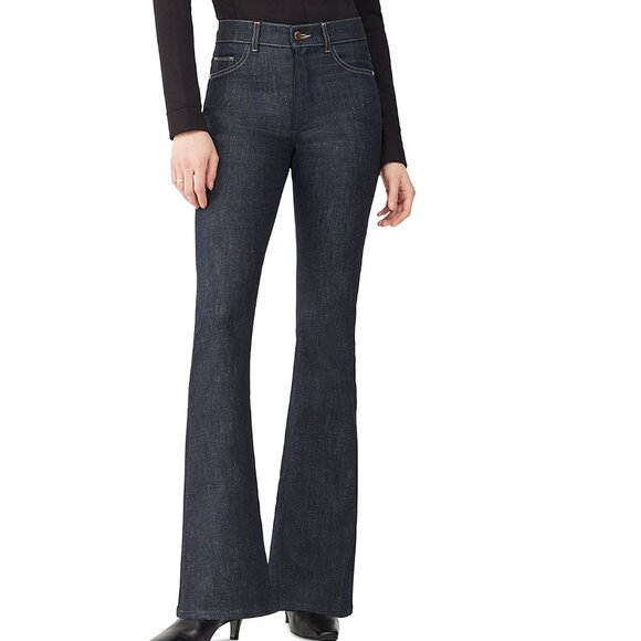 DL1961 Women's Bridget High Rise Coated Bootcut Jeans Size 24 27 x 33 B4HP $209 - Picture 1 of 7